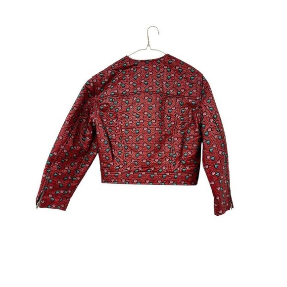 Isabel Marant Embroidered Leather Trim Moto Jacket Size S - Picture 4 of 8